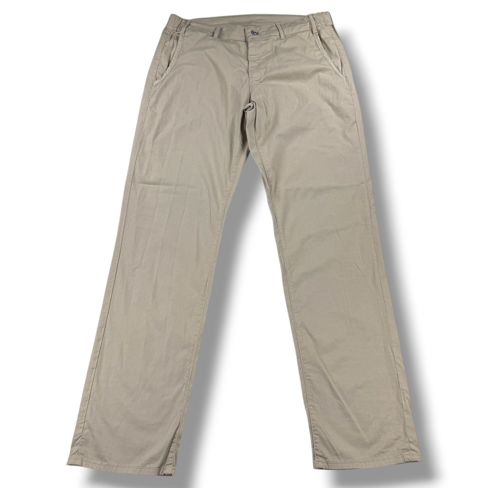 AG Adriano Goldschmied Straight Leg‎ Chino Pants Mens Khaki Beige 32x30